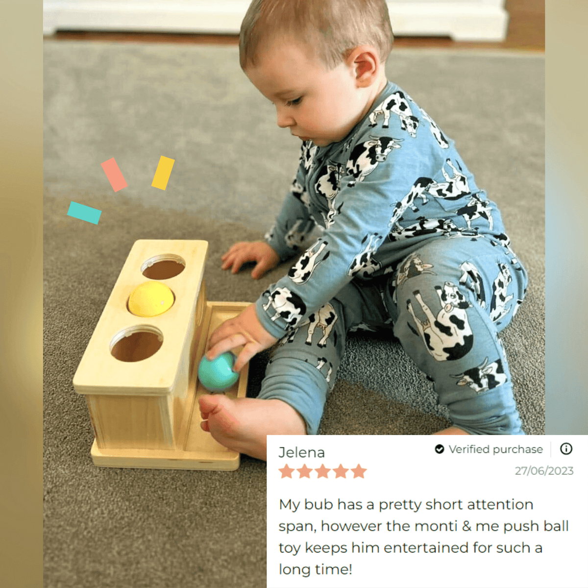 Montessori Push Down Balls for Toddlers